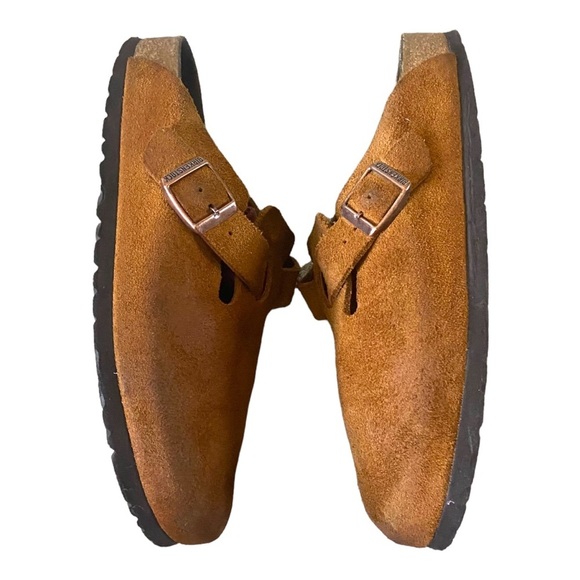 Birkenstock Boston Mink Suede Leather Clog Soft Bed Sz 39 narrow - Picture 2 of 8